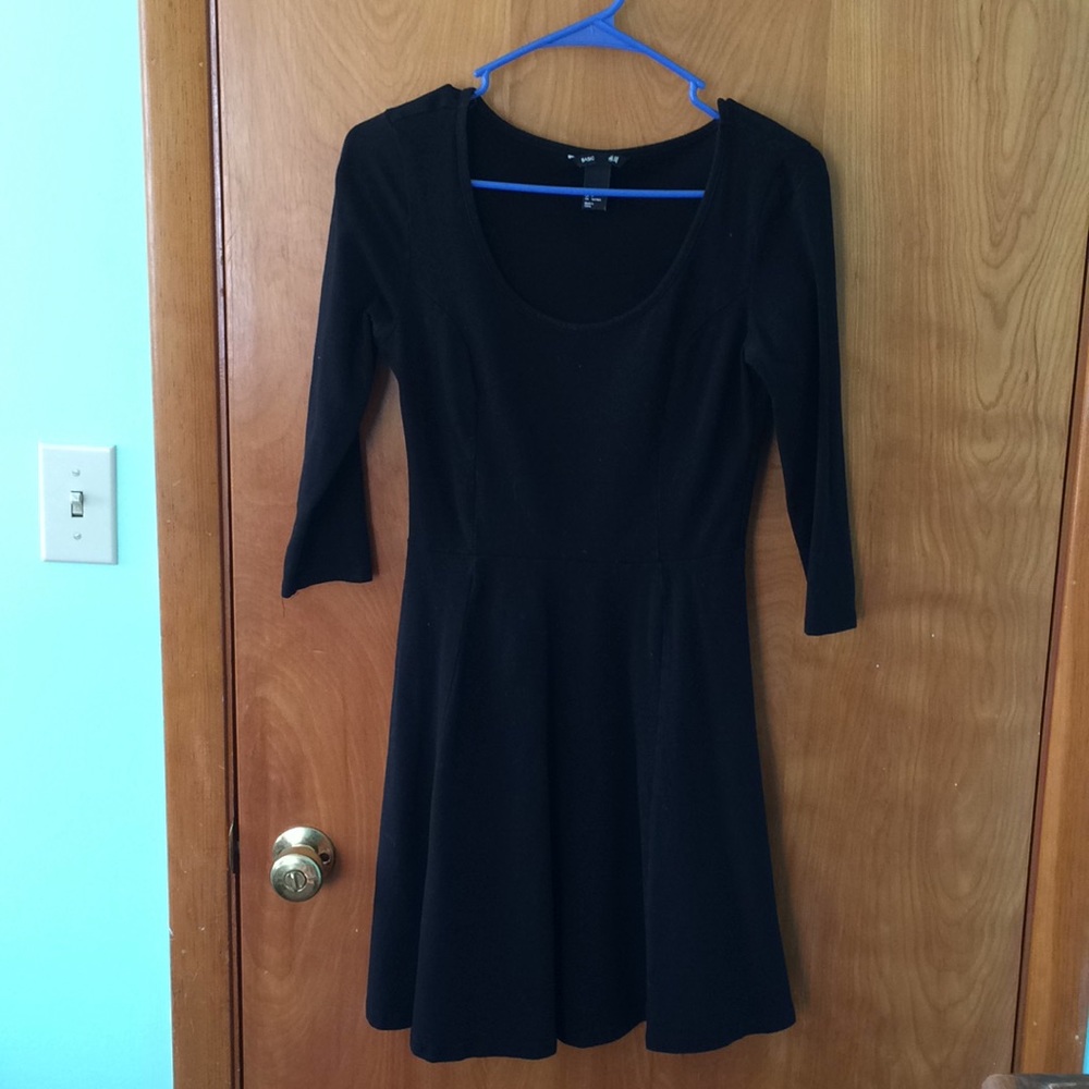Black A-line dress